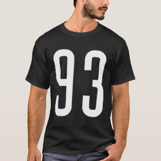 Alle Sport Fan Favoriet Wit Nummer 93 Jersey T-shirt
