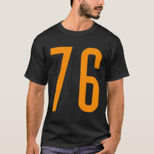 Alle Sport Fan Favoriete Sinaasappel Nummer 76 Jer T-shirt