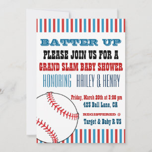 Alle Star Baseball Baby Shower Invitaties Kaart