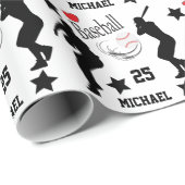 Alle Star Baseball personaliseren Cadeaupapier (Rol Hoek)