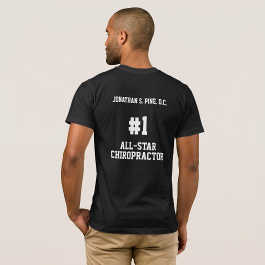 Alle Star Chiropractor persoonlijke T-Shirt (Achterkant volledig)