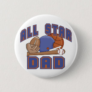 Alle Star Dad SPORTS Ronde Button 5,7 Cm