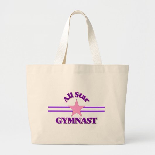 Alle Star Gymnast Grote Tote Bag (Voorkant)