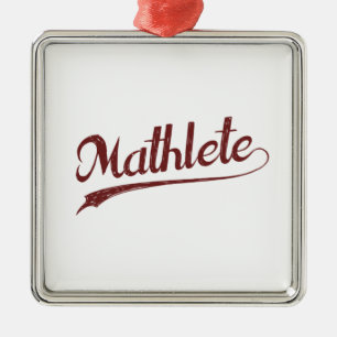 Alle Star Mathlete Wiskunde Athlete Metalen Ornament