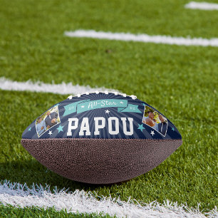 Alle Star Papou   Aangepaste foto op opa American Football