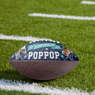 Alle Star Poppop   Aangepaste foto op opa American Football
