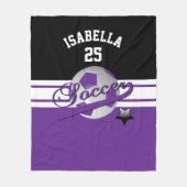 Alle Star Soccer | PAARS Fleece Deken (Voorkant)
