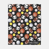 Alle Star Sport Fleece Deken (Voorkant)