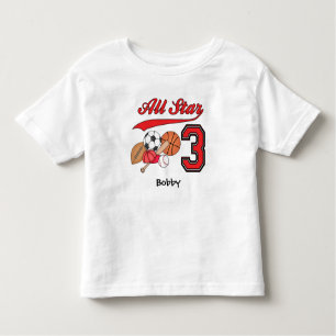 Alle Star Sports 3rd Birthday Toddler T-shirt