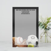 Alle Star Sports Balls met Brick Wall Briefpapier (Staand voorkant)