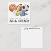 Alle Star Sports Lunch Notities (Voorkant / Achterkant)