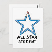 Alle Star Student Briefkaart (Voorkant / Achterkant)