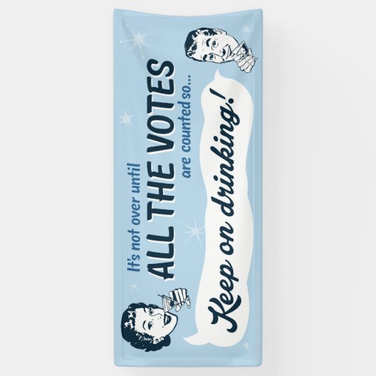 Alle stemmen tellen | Banner | Retro Funny (Verticaal)