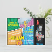 Alle Superhelden Comic Book 5e verjaardag Kaart (Staand voorkant)