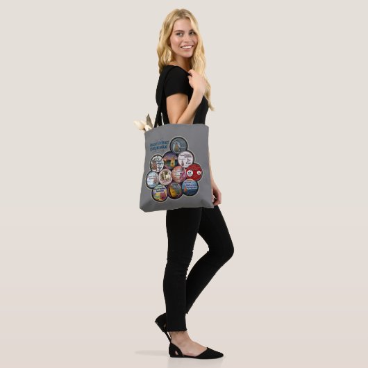 Alle symfonieButtonnen Middelgroot Tas (Op model)