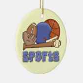 Alle T-shirts en cadeautjes voor sport Keramisch Ornament (Rechts)