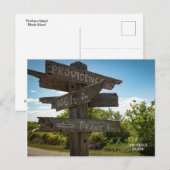 Alle tekenen wijzen op Prudence Island POST CARD Briefkaart (Voorkant / Achterkant)