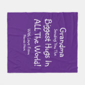 ALLE TEKST VERZENDEN GROOTSTE HULP's in World Gran Fleece Deken (Voorkant (Horizontaal))