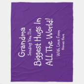 ALLE TEKST VERZENDEN GROOTSTE HULP's in World Gran Fleece Deken (Voorkant)