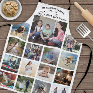 Alle tekstfamilies Photo Collage Grid Grandma Whit Schort