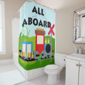 Alle treinwagons douchegordijn (In situ)