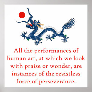 Alle uitvoeringen - Perseverance Quote Poster