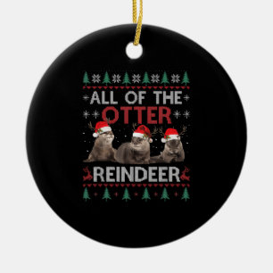 Alle van andere rendieren kerst lelijke pyjama Xma Keramisch Ornament