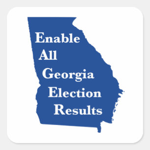 Alle verkiezingsuitslagen voor Georgië inschakelen Vierkante Sticker