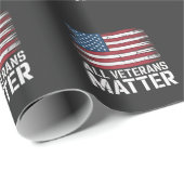 Alle Veteran Matter Amerikaanse 4 juli Patriottisc Cadeaupapier (Rol Hoek)