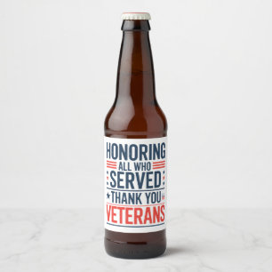 Alle veteranen bedankt, Danken jullie Veteranen Da Bier Etiket