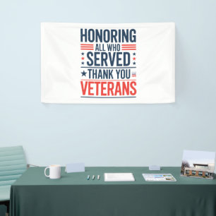 Alle veteranen bedankt Veteranendag  Spandoek