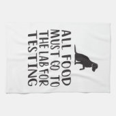 Alle voedsel moet naar het lab gaan om te testen,  theedoek (Horizontaal)