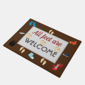 "Alle voeten zijn welkom" Doormat Deurmat (Schuin)