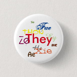 Alle voornaamwoorden overal ronde button 3,2 cm