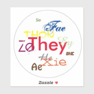 Alle voornaamwoorden overal sticker