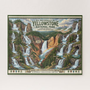 Alle Watervallen van Yellowstone National Park Legpuzzel