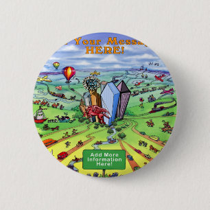 Alle wegen leiden naar Dallas Texas Ronde Button 5,7 Cm