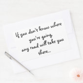 Alle wegen rechthoekige sticker (Envelop)