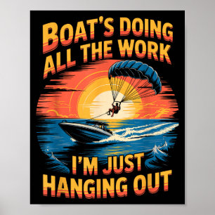 Alle Werk Doen Parasailer Paragliding Parasail Poster