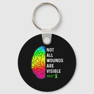 Alle wonden zijn zichtbaar - Mental Health Awarene Sleutelhanger