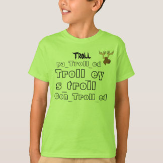 alle woorden van de troll en de logo van het iTrol T-shirt