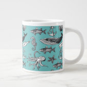 Alle Zee Patroon Extra Grote Beker (Rechts)