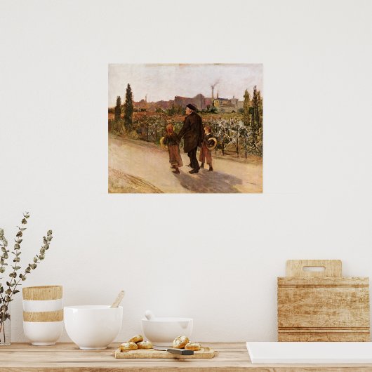 Alle zigeunerdag door Jules Bastien-Lepage Poster (Keuken)