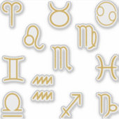 Alle Zodiac symbolen set pack Sticker (Voorkant)