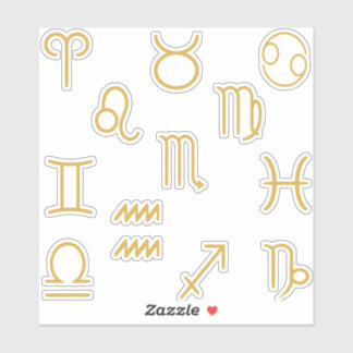 Alle Zodiac symbolen set pack Sticker