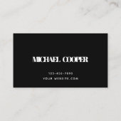 Alle Zwart Wit Modern Bold Monogram Visitekaartje (Achterkant)