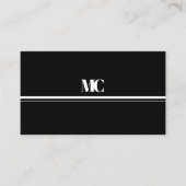 Alle Zwart Wit Modern Bold Monogram Visitekaartje (Voorkant)