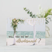 Allée de mariage de plage Fleuriste Carte demoisel (Debout devant)