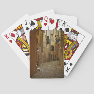 Allée foncée paquet de cartes de jeu à Naples,
