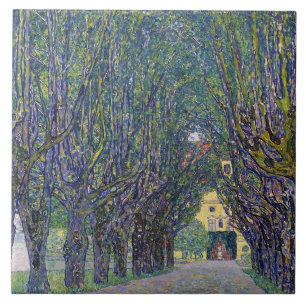 Allee in Schloss Kammer, Gustav Klimt Tegeltje